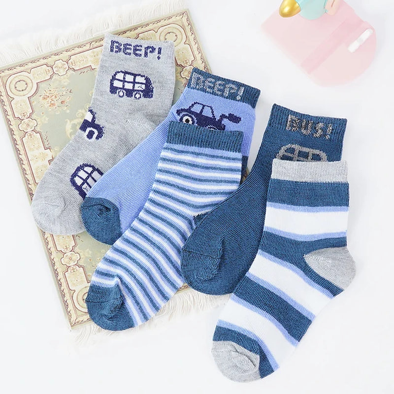 5Pairs Baby Socks Newborn Baby Boy Cute Short Sock 0-1-3-8Y Kids Cotton Toddler Cartoon Soft Children'S Sports Socks for Girls